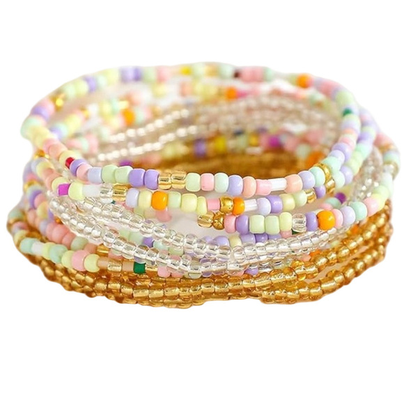 Boho Multi-Layered Beaded Bracelet Set - 11 pieces | NWT | One Size - Picture 2 of 6